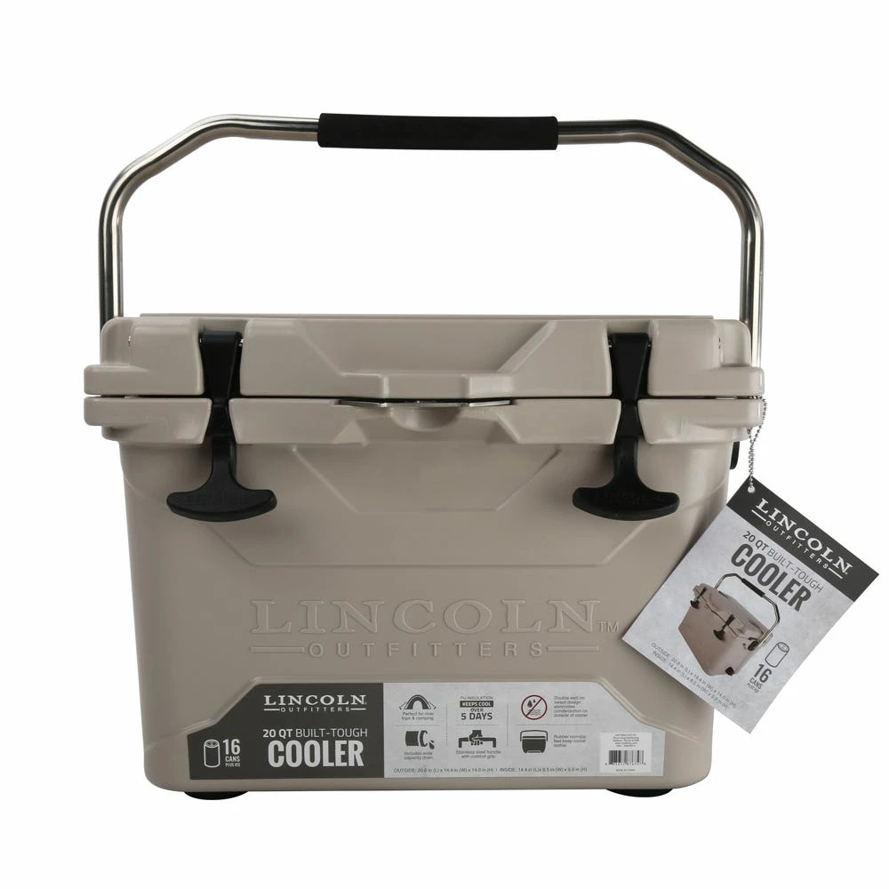 Discount 🎁 Lincoln Outfitters 20 Quart High Performance Cooler, Tan - 87-674-0204 - Coolers 🛒 2 Discount 🎁 Lincoln Outfitters 20 Quart High Performance Cooler, Tan - 87-674-0204 - Coolers 🛒 - Image 2