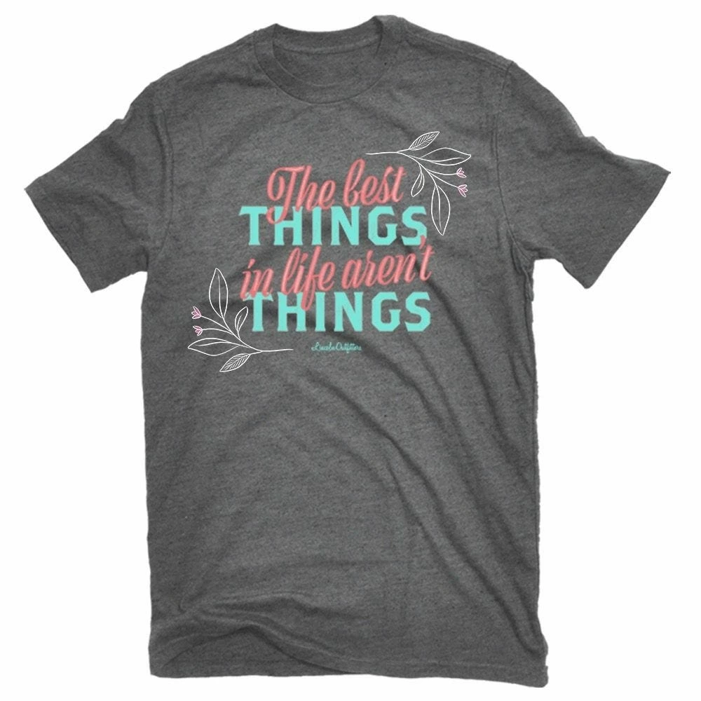 Promo β¨ Lincoln Outfitters Ladies Best Things Aren't Things Short Sleeve T-Shirt - LO-L192 - T-Shirts π 1 Promo β¨ Lincoln Outfitters Ladies Best Things Aren't Things Short Sleeve T-Shirt - LO-L192 - T-Shirts π