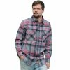 Hot Sale ⌛ Lincoln Outfitters Men's Brawny Flannel Charcoal Heather LOFB-E0400CHR - Long Sleeve ⌛ Shirts 💯