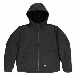 Best deal ❤️ Lincoln Outfitters Men's Flex Washed Duck Quilt Lined Hooded Jacket Black - RLHJ319BK - Jackets ❤️