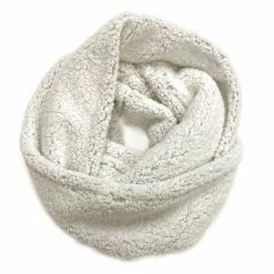 Budget 🤩 Lincoln Outfitters Women's Frosted Sherpa Eternity Scarf Light Gray - P22977-GR - Women's Eternity Scarfs 🥰