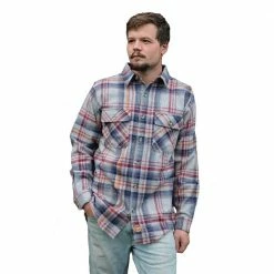 New 😀 Lincoln Outfitters Men's Big and Tall Brawny Flannel Cloud Heather LOFB-E0400CLDBT - Long Sleeve 🌟 Shirts ⭐