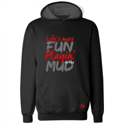 Coupon ❤️ LO Youth Boy's Fun Mud Polyester Long Sleeve Hoodie Black - LOYPH-04 - Hooded Sweatshirt Kid's 🔥