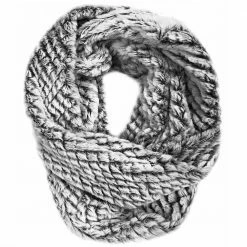 Promo ❤️ Lincoln Outfitters Women's Faux Fur Snowy Eternity Scarf Gray - P22886-GRY - Women's Eternity Scarfs 😉