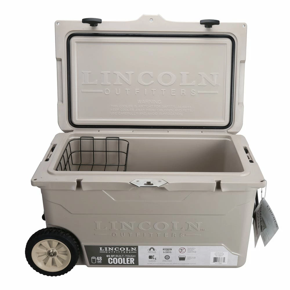 New ✔️ Lincoln Outfitters 65 Quart High Performance Cooler, Tan - 87-677-0204 - Coolers 😀 4 New ✔️ Lincoln Outfitters 65 Quart High Performance Cooler, Tan - 87-677-0204 - Coolers 😀 - Image 4