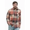 Cheapest ⌛ Lincoln Outfitters Men's Brawny Flannel Rust Plaid LOFB-A0418 - Long Sleeve 😉 Shirts 🧨