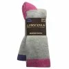 Cheap 🔥 Lincoln Outfitters Women's Merino Wool Blend Boot Sock 2 Pack Grey - L2/704-FU-PU - 🤩 Socks ❤️