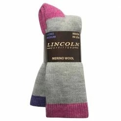 Cheap 🔥 Lincoln Outfitters Women's Merino Wool Blend Boot Sock 2 Pack Grey - L2/704-FU-PU - 🤩 Socks ❤️