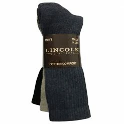 Coupon ⭐ Lincoln Outfitters Men's Crew Sock 3 Pack Assorted - L3/951-A - Socks 👏