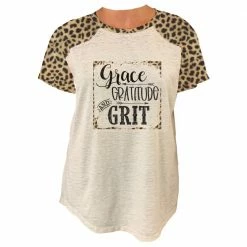 Top 10 🌟 Lincoln Outfitters Ladies Short Sleeve Leopard Print Western Raglan Fashion T-Shirt - LO-LF18 - T-Shirts ✨