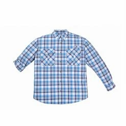 Brand new ❤️ Lincoln Outfitters Men's Long Sleeve Plaid ✔️ Shirt Navy/Blue - G4359-NVYBLU - Long Sleeve Shirts 🎁