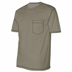 Promo ❤️ Lincoln Outfitters Men's Heavyweight Relaxed Fit Short Sleeve Pocket Tee Cobblestone - LOPK-01R-CBS - Pocket T-Shirt ⌛